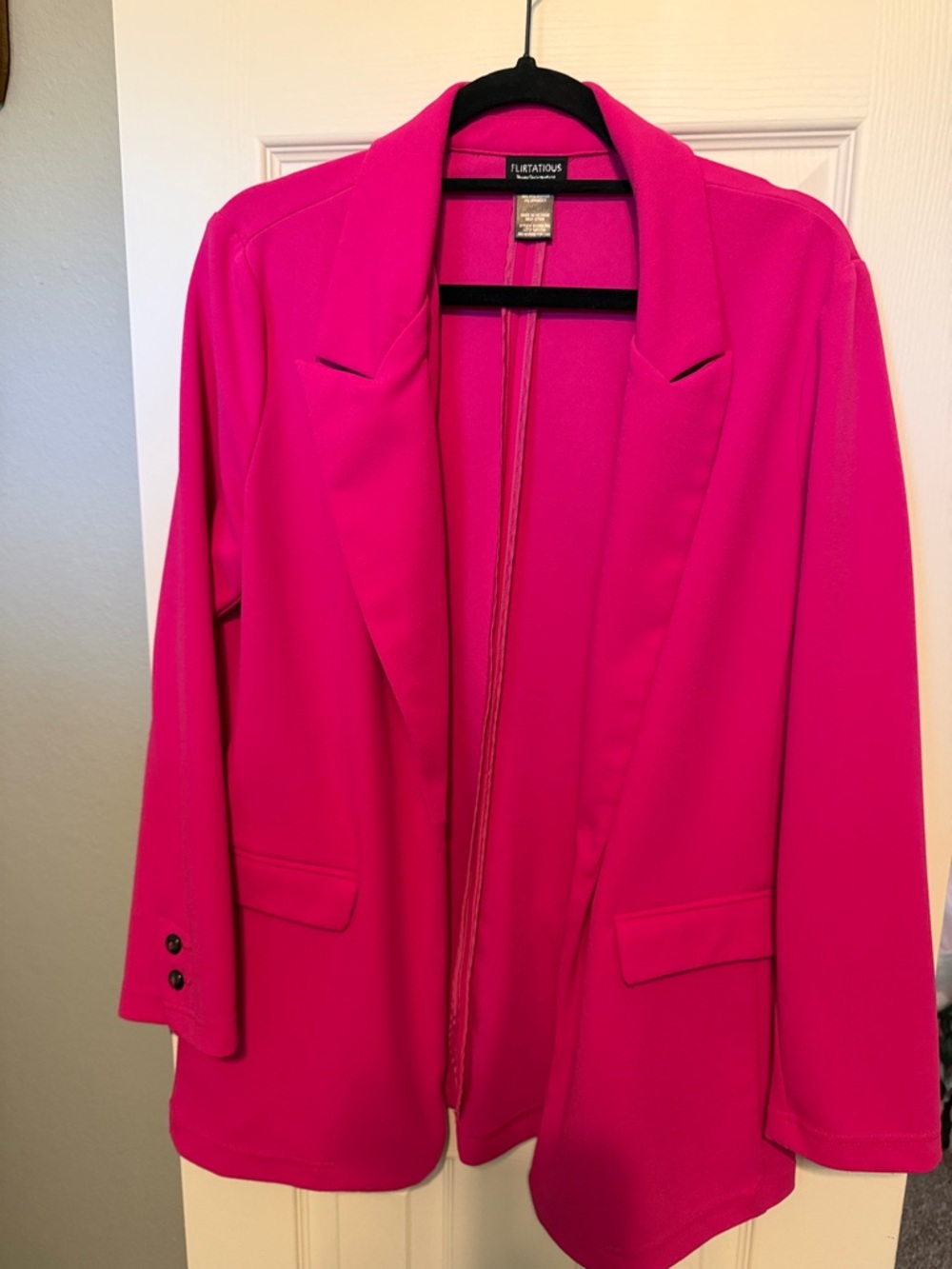 Fuchsia Open Front Blazer Jacket by INC International Concepts